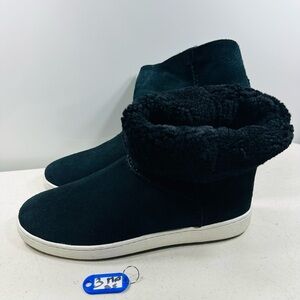 UGG Mika Classic Suede Shearling Cuff Black Boot Size 42-11